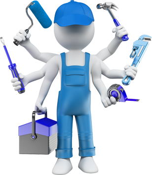 Multitasking Handyman Transparent Blue